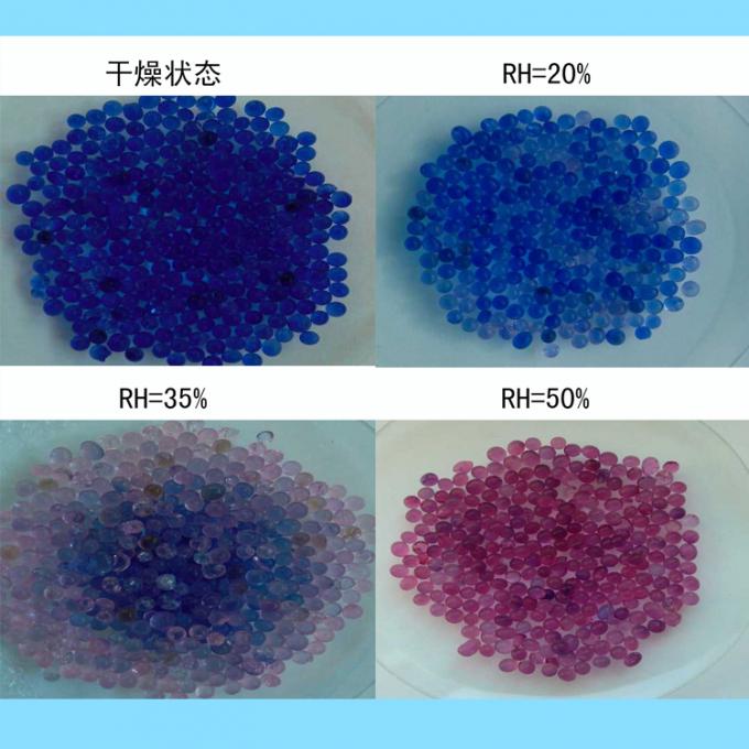 Propriedades químicas estáveis dessecantes de indicação azuis industriais do gel de silicone